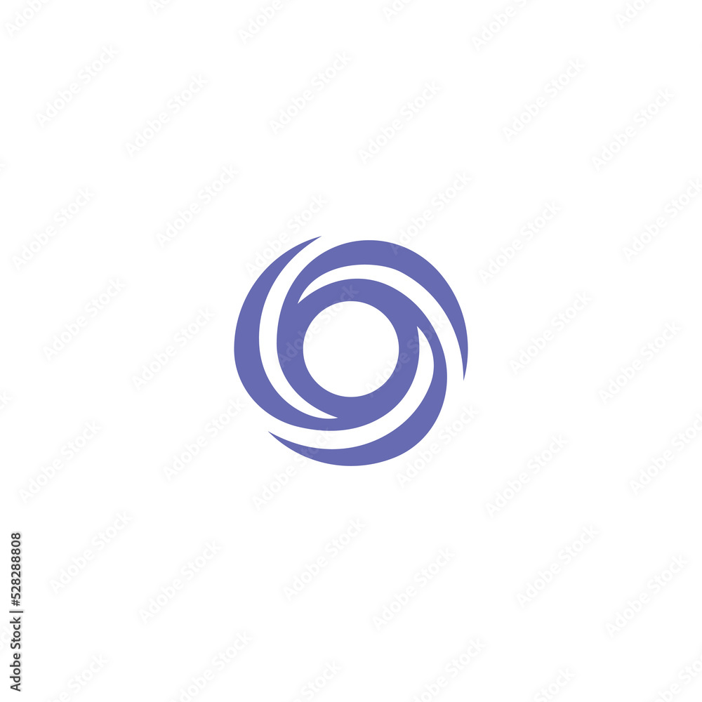 Abstract O letter logo. Colorful whirlpool twist icon logotype design concept. Vector illustration Abstract O letter logo. Colorful whirlpool twist icon logotype design concept. Vector illustration