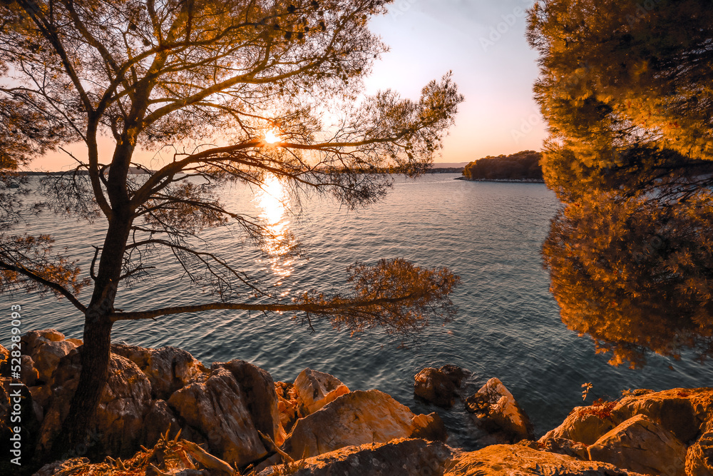 Croatia, Europe, Adriatic sea, Zadar region, scenic coast between Primosten and Sibenik, ...exclusive - this image sell only Adobestock	
