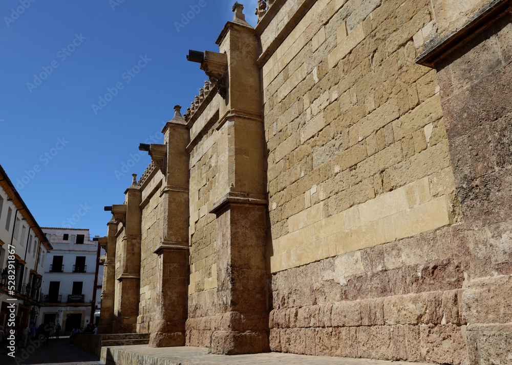 Walls of Mosque-Cathedral in Cordoba in Spain