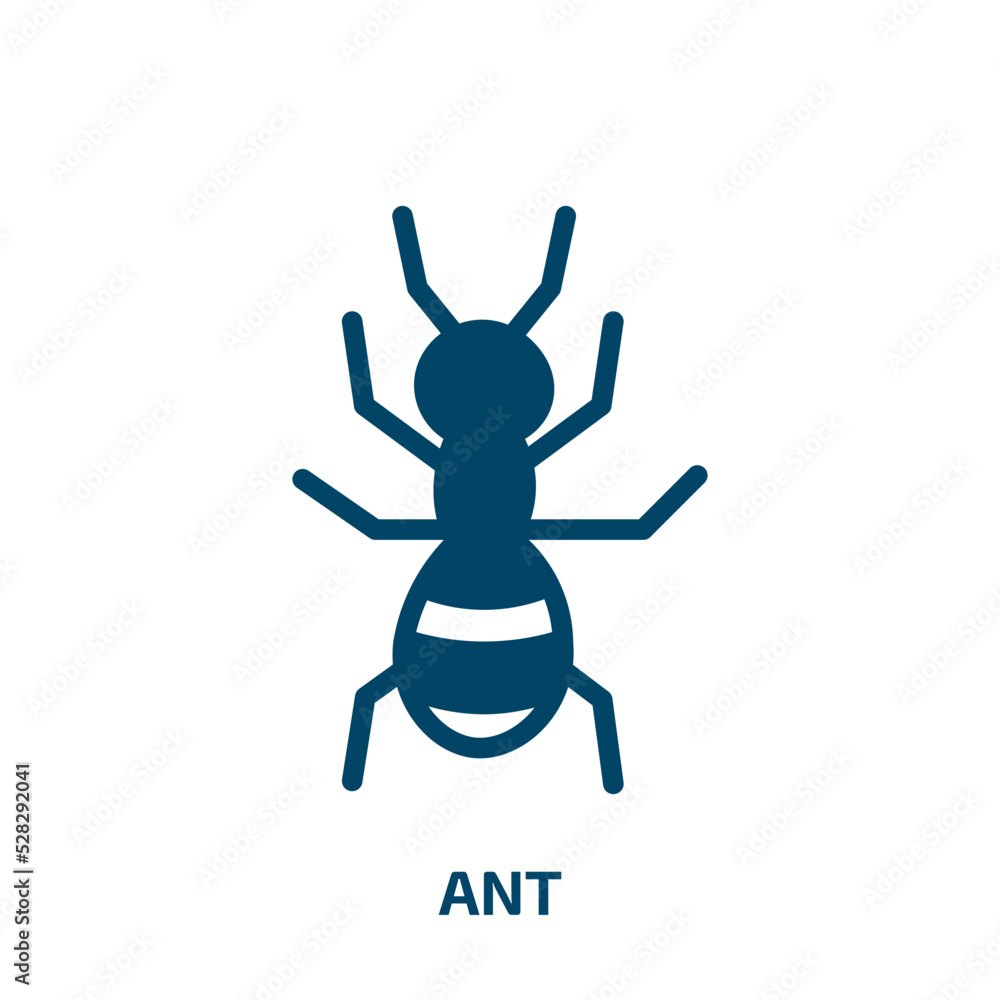 ant vector icon. ant, collection, butterfly filled icons from flat insects concept. Isolated black glyph icon, vector illustration symbol element for web design and mobile apps ant vector icon. ant, collection, butterfly filled icons from flat insects concept. Isolated black glyph icon, vector illustration symbol element for web design and mobile apps