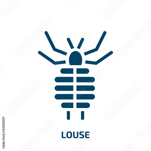 louse vector icon. louse, insect, animal filled icons from flat insects concept. Isolated black glyph icon, vector illustration symbol element for web design and mobile apps