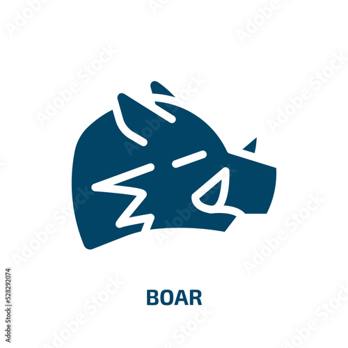 boar vector icon. boar, cartoon, pig filled icons from flat animals concept. Isolated black glyph icon, vector illustration symbol element for web design and mobile apps