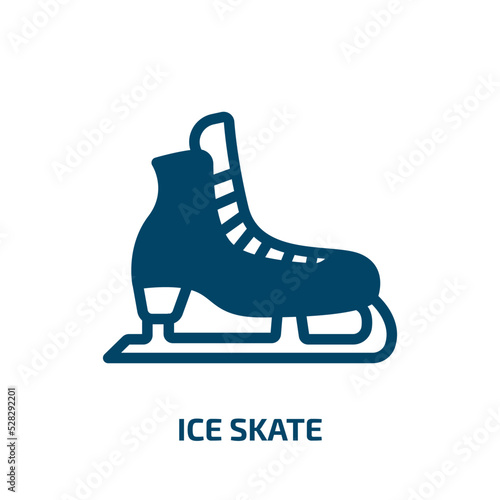 ice skate vector icon. ice skate, ice, sport filled icons from flat winter nature concept. Isolated black glyph icon, vector illustration symbol element for web design and mobile apps © VectorStockDesign
