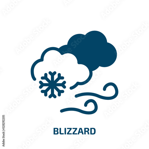 blizzard vector icon. blizzard, sun, weather filled icons from flat winter nature concept. Isolated black glyph icon, vector illustration symbol element for web design and mobile apps