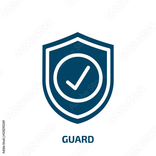 guard vector icon. guard, protection, security filled icons from flat in the zoo concept. Isolated black glyph icon, vector illustration symbol element for web design and mobile apps