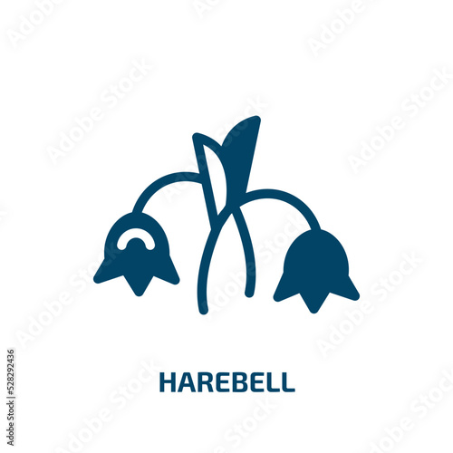 harebell vector icon. harebell, bloom, blossom filled icons from flat nature concept. Isolated black glyph icon, vector illustration symbol element for web design and mobile apps