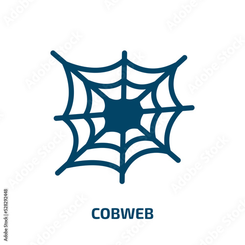 cobweb vector icon. cobweb, halloween, insect filled icons from flat wildlife concept. Isolated black glyph icon, vector illustration symbol element for web design and mobile apps