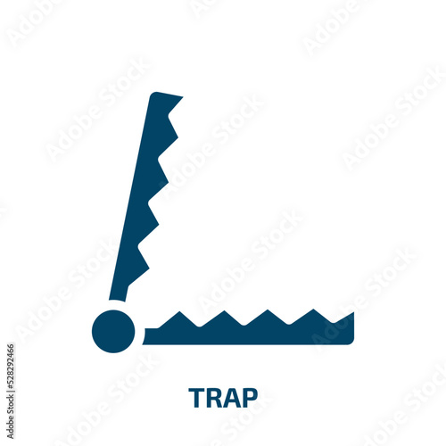 trap vector icon. trap, equipment, animal filled icons from flat wildlife concept. Isolated black glyph icon, vector illustration symbol element for web design and mobile apps