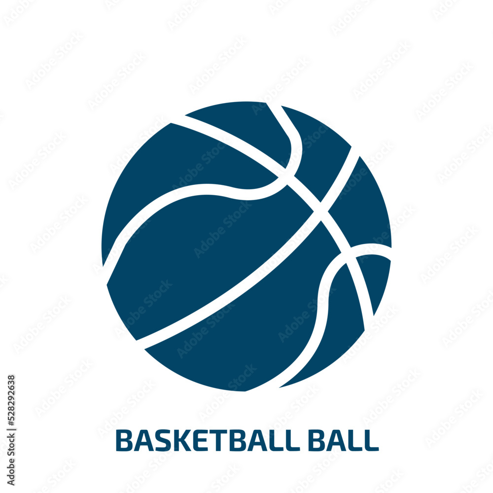 Fototapeta premium basketball ball vector icon. basketball ball, competition, basketball filled icons from flat city park concept. Isolated black glyph icon, vector illustration symbol element for web design and mobile