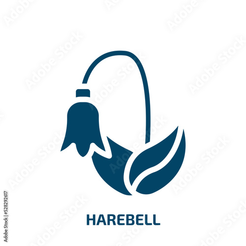 harebell vector icon. harebell, bloom, blossom filled icons from flat nature concept. Isolated black glyph icon, vector illustration symbol element for web design and mobile apps