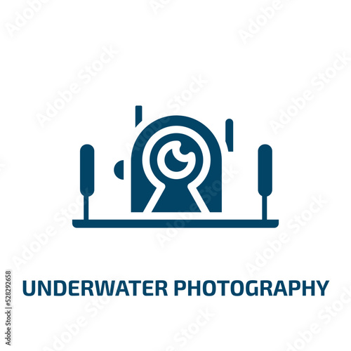 underwater photography vector icon. underwater photography, underwater, photography filled icons from flat diving concept. Isolated black glyph icon, vector illustration symbol element for web design