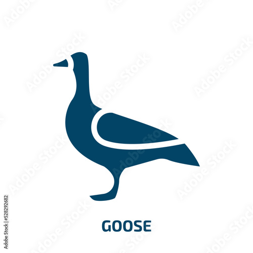 goose vector icon. goose  duck  farm filled icons from flat animals concept. Isolated black glyph icon  vector illustration symbol element for web design and mobile apps