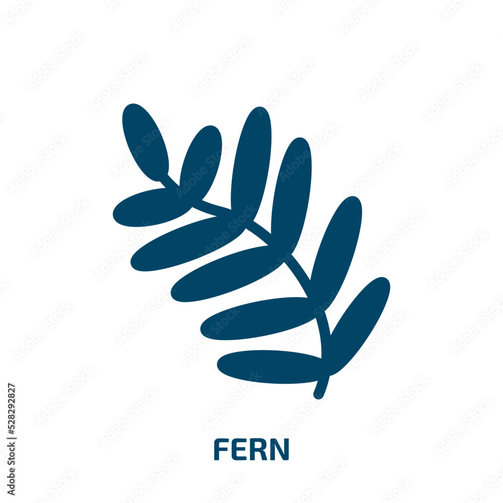fern vector icon. fern, plant, nature filled icons from flat tropical concept. Isolated black glyph icon, vector illustration symbol element for web design and mobile apps