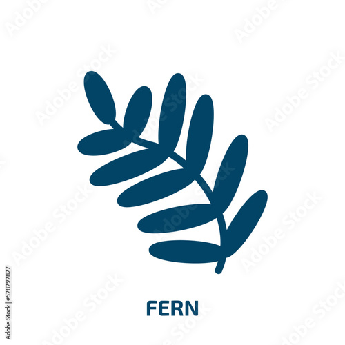 fern vector icon. fern, plant, nature filled icons from flat tropical concept. Isolated black glyph icon, vector illustration symbol element for web design and mobile apps