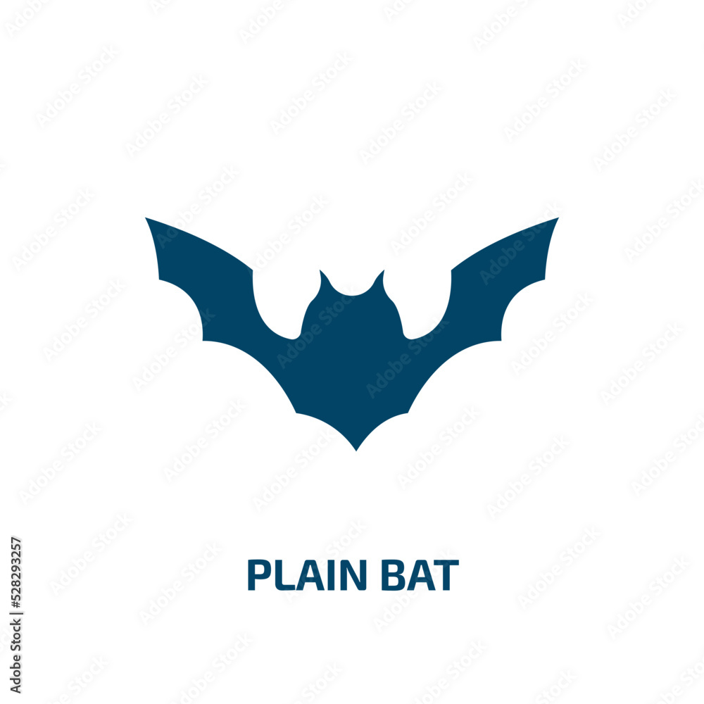 Obraz premium plain bat vector icon. plain bat, halloween, bat filled icons from flat poi nature concept. Isolated black glyph icon, vector illustration symbol element for web design and mobile apps