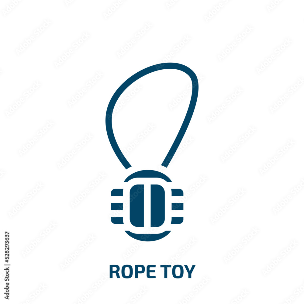 Play Rope Icon rope toy vector icon. rope toy, toy, play filled icons from flat pet ...