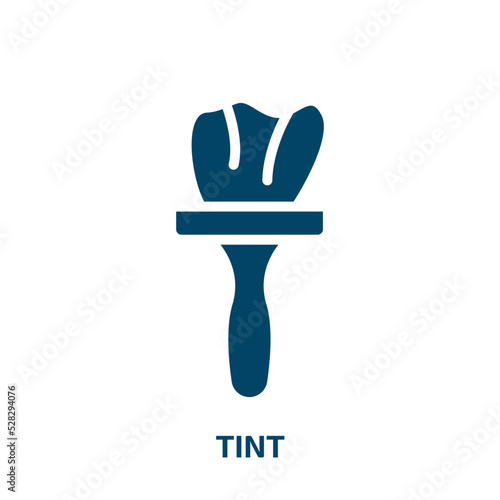 tint vector icon. tint, simple, glass filled icons from flat hairdressing concept. Isolated black glyph icon, vector illustration symbol element for web design and mobile apps
