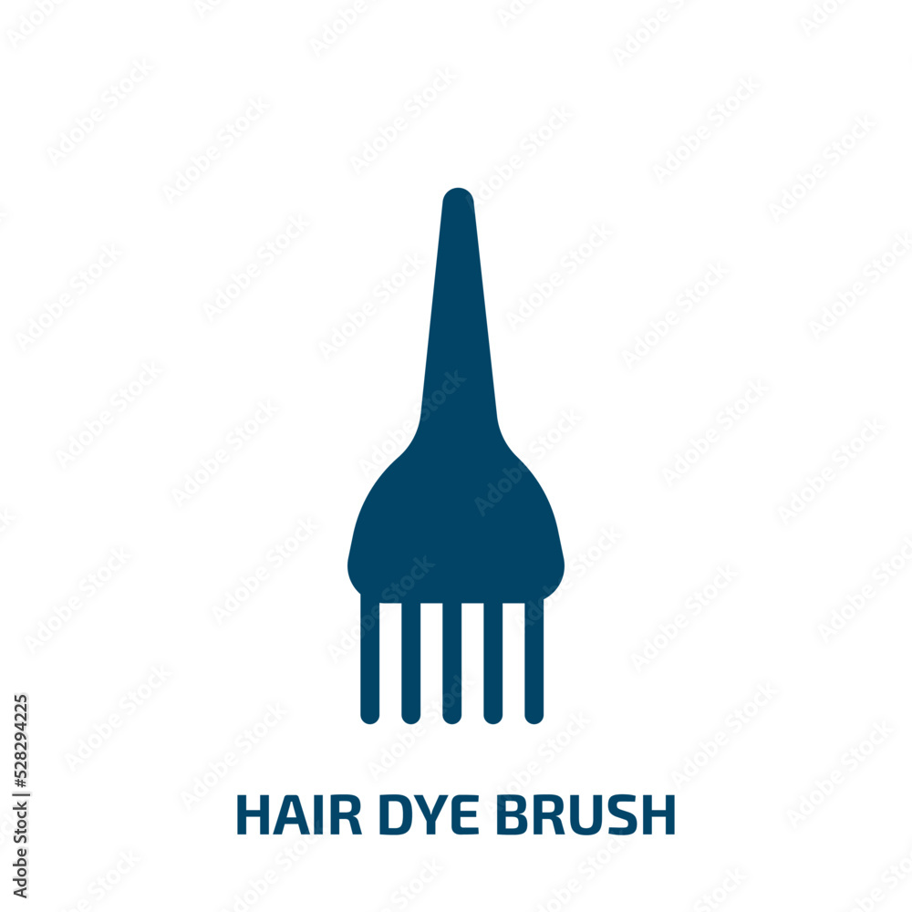 Obraz premium hair dye brush vector icon. hair dye brush, beauty, brush filled icons from flat hairdressing and barber shop concept. Isolated black glyph icon, vector illustration symbol element for web design and