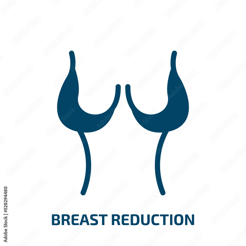 breast reduction vector icon. breast reduction, reduction, breast