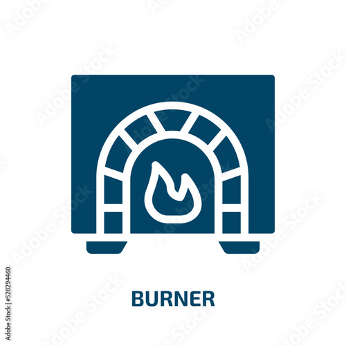 burner vector icon. burner, house, equipment filled icons from flat sauna concept. Isolated black glyph icon, vector illustration symbol element for web design and mobile apps