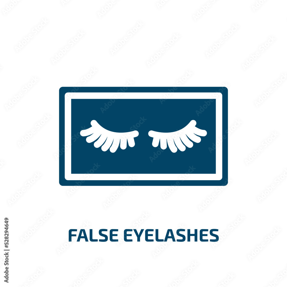 Obraz premium false eyelashes vector icon. false eyelashes, beauty, beautiful filled icons from flat pretty concept. Isolated black glyph icon, vector illustration symbol element for web design and mobile apps
