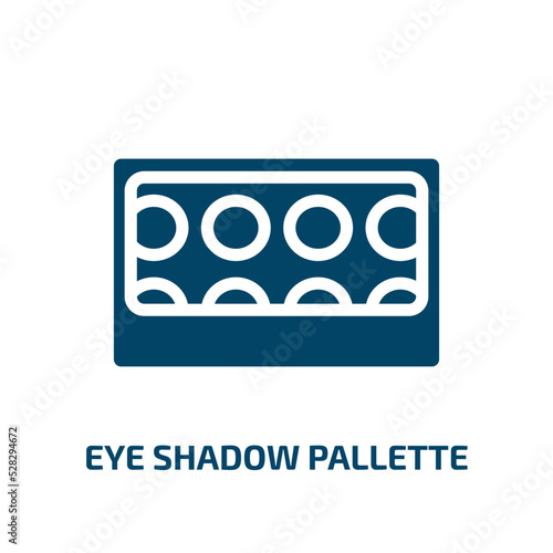 eye shadow pallette vector icon. eye shadow pallette, makeup, beauty filled icons from flat pretty concept. Isolated black glyph icon, vector illustration symbol element for web design and mobile apps