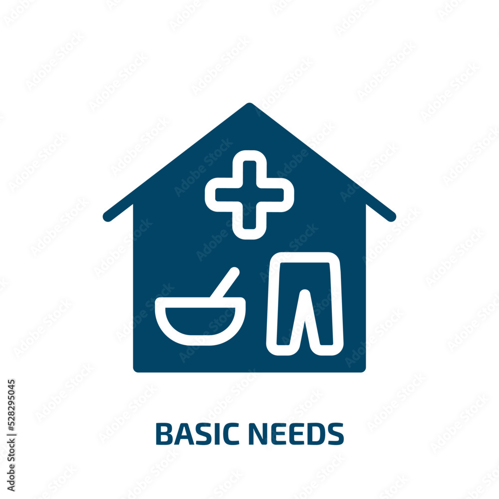 Obraz premium basic needs vector icon. basic needs, basic, need filled icons from flat money management concept. Isolated black glyph icon, vector illustration symbol element for web design and mobile apps