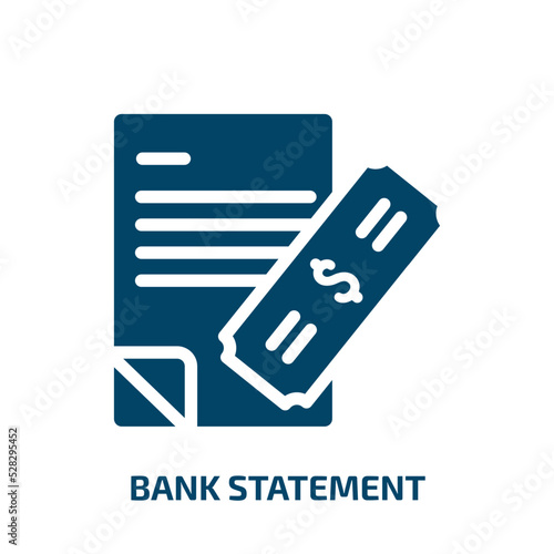 bank statement vector icon. bank statement, bank, statement filled icons from flat accounting and finance concept. Isolated black glyph icon, vector illustration symbol element for web design and