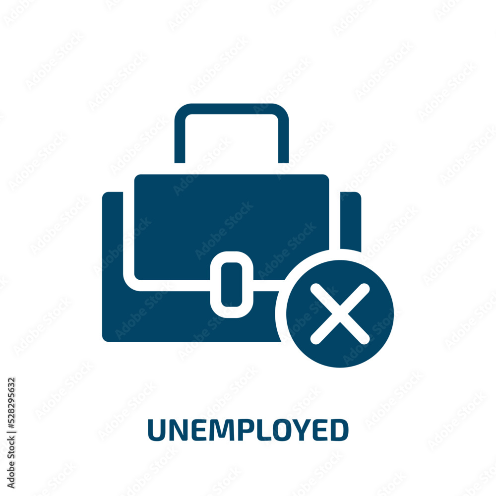 unemployed vector icon. unemployed, business, unemployment filled icons from flat jobless concept. Isolated black glyph icon, vector illustration symbol element for web design and mobile apps unemployed vector icon. unemployed, business, unemployment filled icons from flat jobless concept. Isolated black glyph icon, vector illustration symbol element for web design and mobile apps