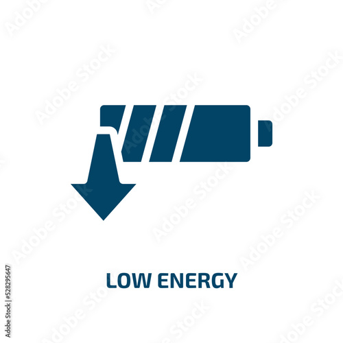 low energy vector icon. low energy, energy, power filled icons from flat jobless concept. Isolated black glyph icon, vector illustration symbol element for web design and mobile apps