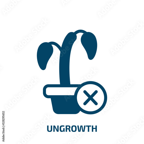 ungrowth vector icon. ungrowth, vector, graphic filled icons from flat jobless concept. Isolated black glyph icon, vector illustration symbol element for web design and mobile apps photo