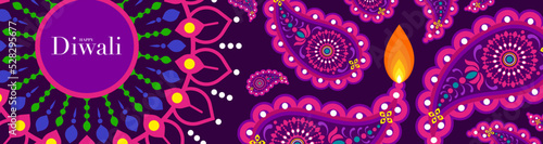 Happy Diwali, Deepavali or Dipavali the Indian festival Celebration flat design.