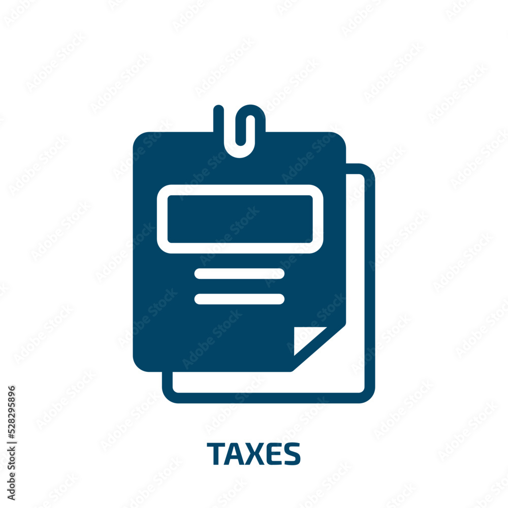 taxes vector icon. taxes, tax, banking filled icons from flat taxes concept. Isolated black glyph icon, vector illustration symbol element for web design and mobile apps taxes vector icon. taxes, tax, banking filled icons from flat taxes concept. Isolated black glyph icon, vector illustration symbol element for web design and mobile apps