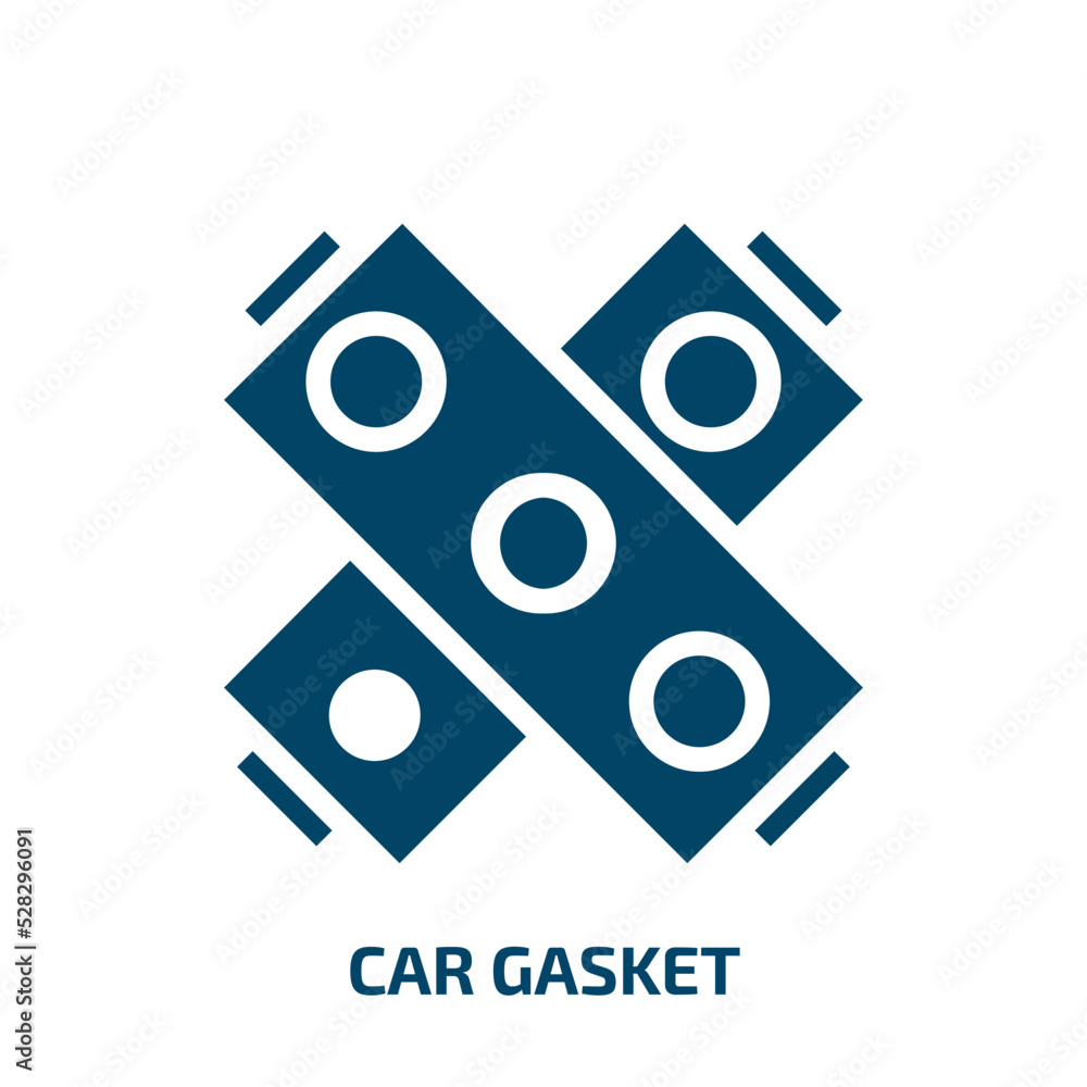 car gasket vector icon. car gasket, engine, auto filled icons from flat car parts concept. Isolated black glyph icon, vector illustration symbol element for web design and mobile apps car gasket vector icon. car gasket, engine, auto filled icons from flat car parts concept. Isolated black glyph icon, vector illustration symbol element for web design and mobile apps