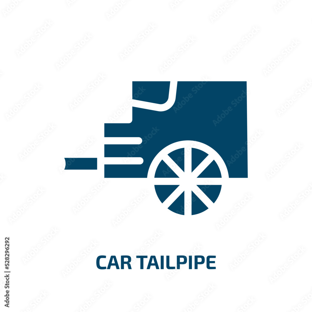 car tailpipe vector icon. car tailpipe, motor, auto filled icons from flat car parts concept. Isolated black glyph icon, vector illustration symbol element for web design and mobile apps car tailpipe vector icon. car tailpipe, motor, auto filled icons from flat car parts concept. Isolated black glyph icon, vector illustration symbol element for web design and mobile apps