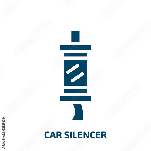car silencer vector icon. car silencer, repair, silencer filled icons from flat car parts concept. Isolated black glyph icon, vector illustration symbol element for web design and mobile apps