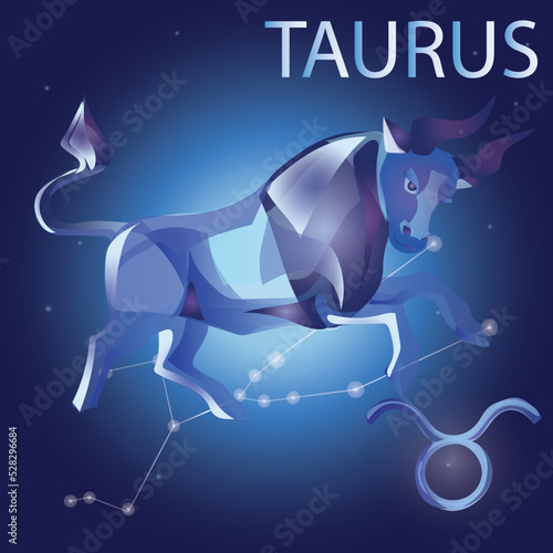 Taurus zodiac sign. Horoscope, astrology, prediction.