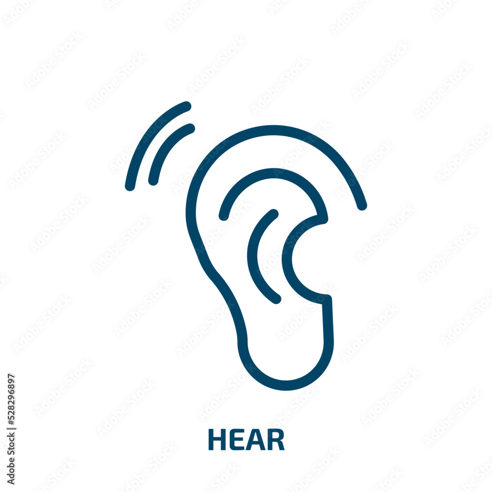 hear vector icon. hear, ear, medical filled icons from flat communition concept. Isolated black glyph icon, vector illustration symbol element for web design and mobile apps hear vector icon. hear, ear, medical filled icons from flat communition concept. Isolated black glyph icon, vector illustration symbol element for web design and mobile apps