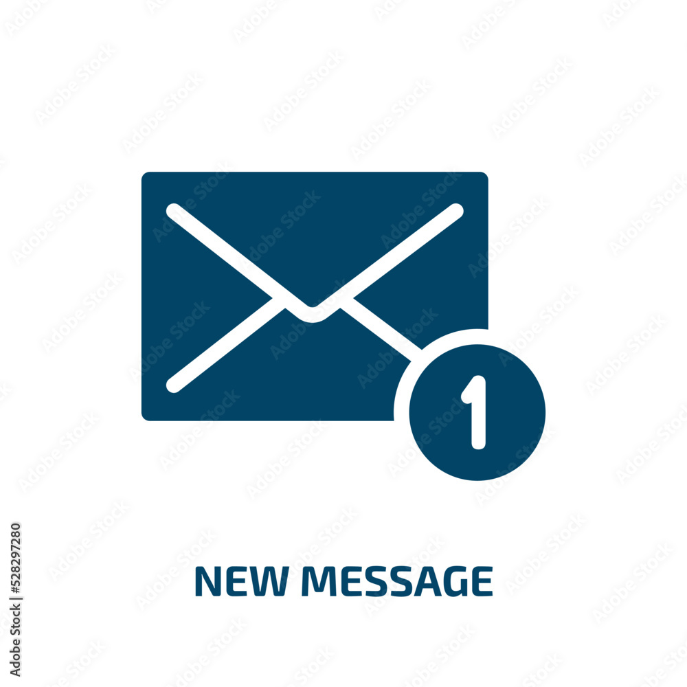 new message vector icon. new message, new, message filled icons from flat mail concept. Isolated black glyph icon, vector illustration symbol element for web design and mobile apps new message vector icon. new message, new, message filled icons from flat mail concept. Isolated black glyph icon, vector illustration symbol element for web design and mobile apps