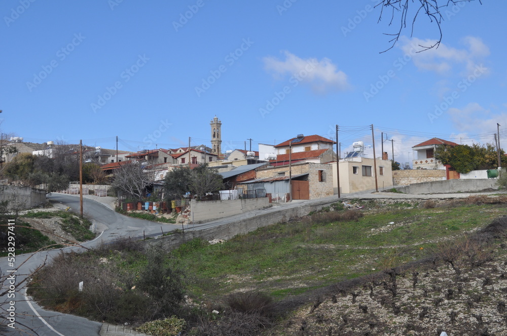 The beautiful village of Omodos in the province of Limassol, in Cyprus