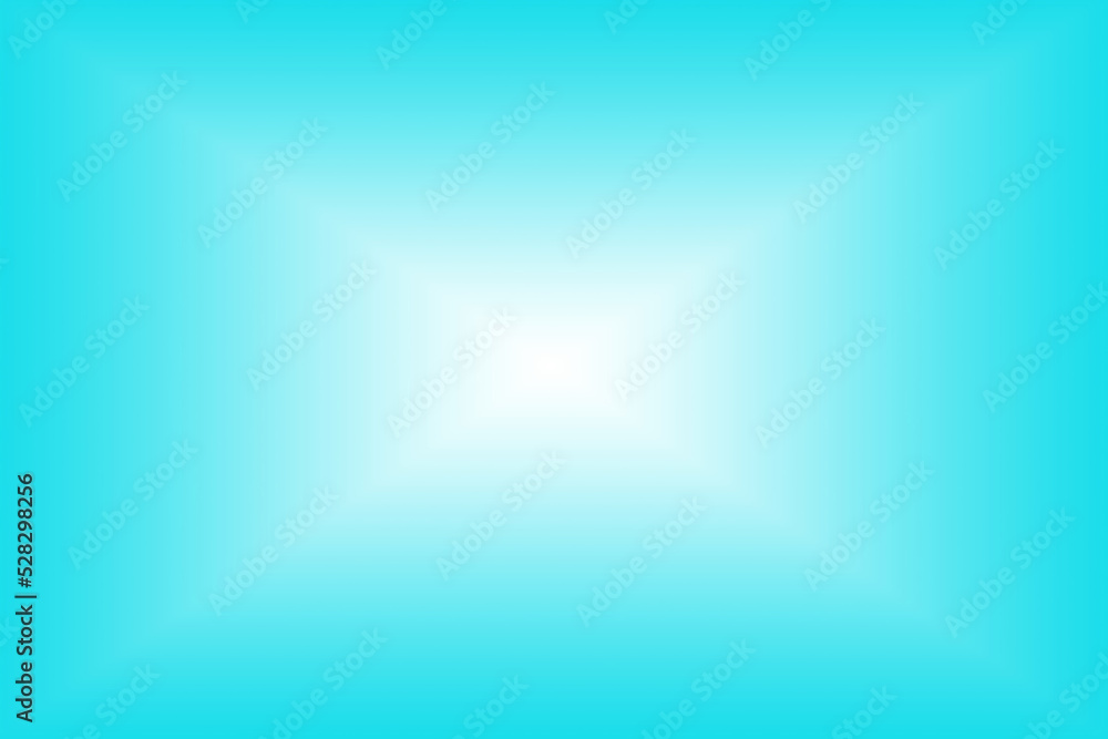 3D Illustration of Gradient Arctic Blue with Symmetrical Beams for Abstract Backdrop