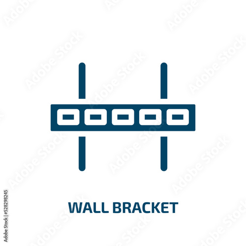 wall bracket vector icon. wall bracket, bracket, wall filled icons from flat television concept. Isolated black glyph icon, vector illustration symbol element for web design and mobile apps