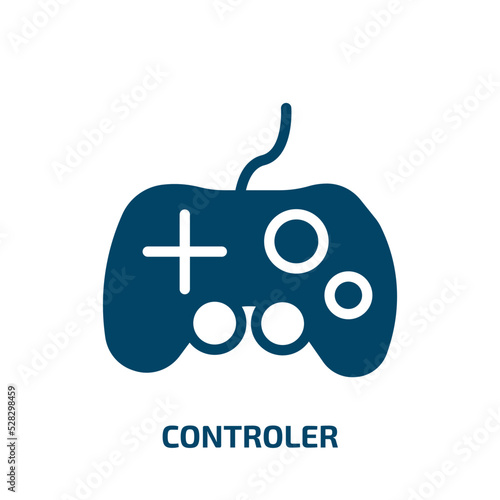 controler vector icon. controler, control, communication filled icons from flat technology concept. Isolated black glyph icon, vector illustration symbol element for web design and mobile apps photo