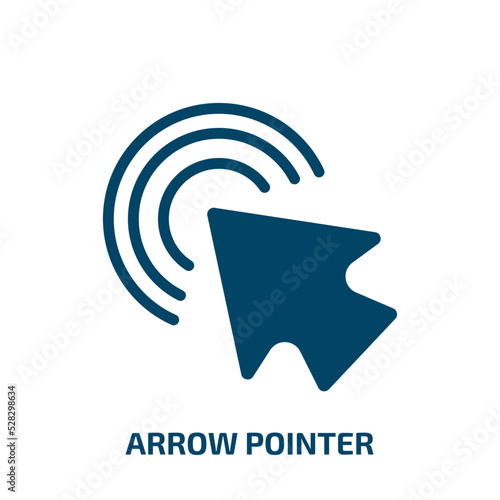 arrow pointer vector icon. arrow pointer, arrow, pointer filled icons from flat cursors and pointers concept. Isolated black glyph icon, vector illustration symbol element for web design and mobile
