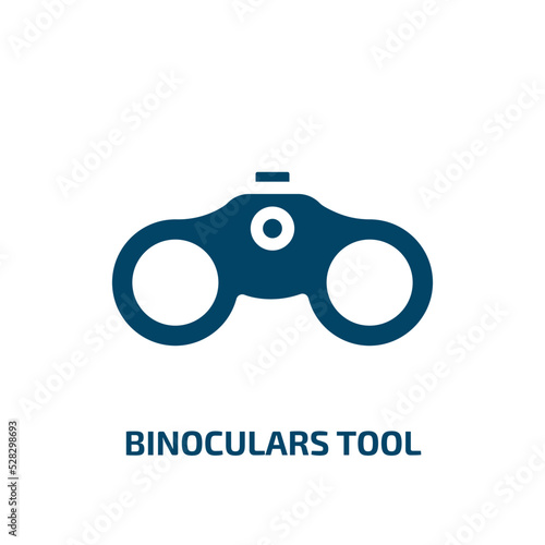 binoculars tool vector icon. binoculars tool, equipment, binocular filled icons from flat cursors and pointers concept. Isolated black glyph icon, vector illustration symbol element for web design and