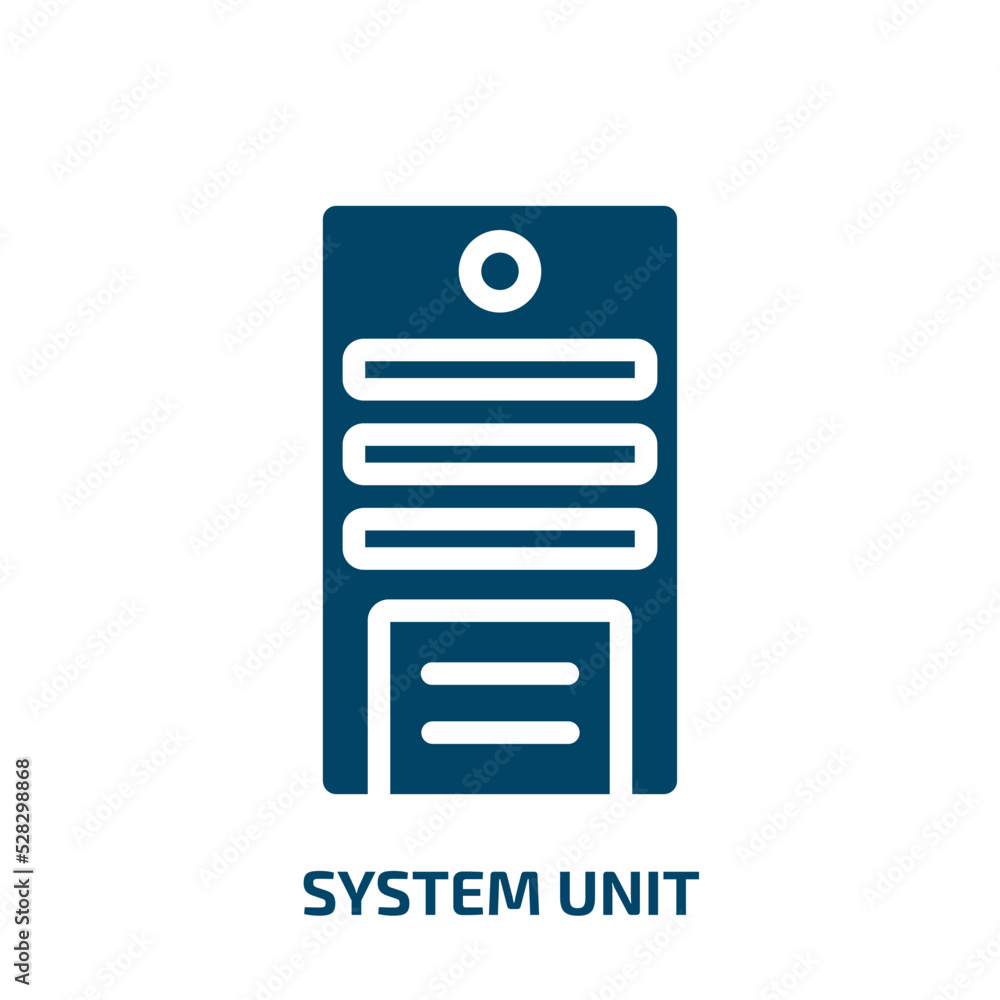 system unit vector icon. system unit, technology, unit filled icons from flat hardware computer concept. Isolated black glyph icon, vector illustration symbol element for web design and mobile apps system unit vector icon. system unit, technology, unit filled icons from flat hardware computer concept. Isolated black glyph icon, vector illustration symbol element for web design and mobile apps