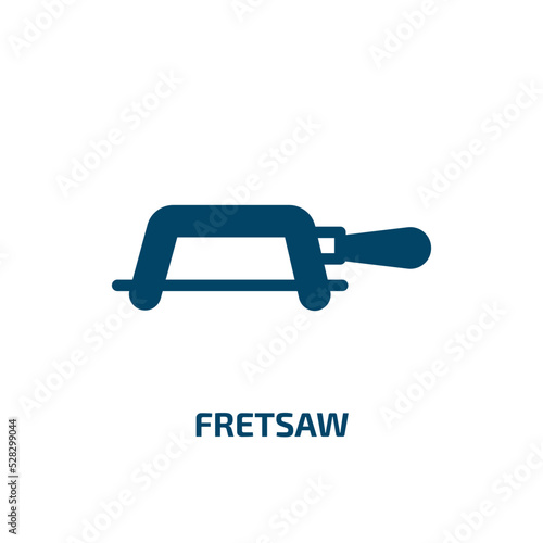 fretsaw vector icon. fretsaw, repair, industry filled icons from flat construction concept. Isolated black glyph icon, vector illustration symbol element for web design and mobile apps