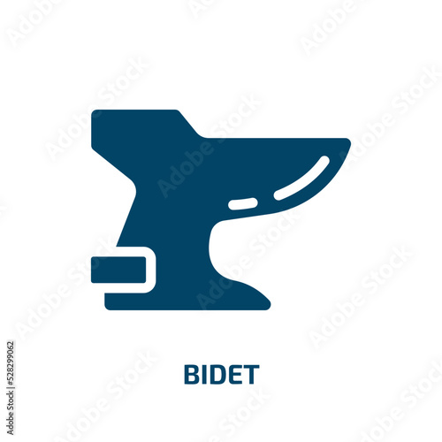 bidet vector icon. bidet, bathroom, toilet filled icons from flat plumber concept. Isolated black glyph icon, vector illustration symbol element for web design and mobile apps