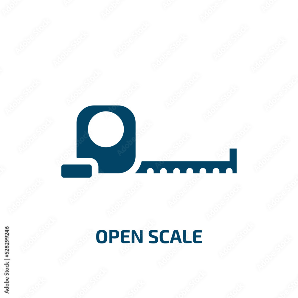 open scale vector icon. open scale, open, collection filled icons from flat toolbox concept. Isolated black glyph icon, vector illustration symbol element for web design and mobile apps open scale vector icon. open scale, open, collection filled icons from flat toolbox concept. Isolated black glyph icon, vector illustration symbol element for web design and mobile apps