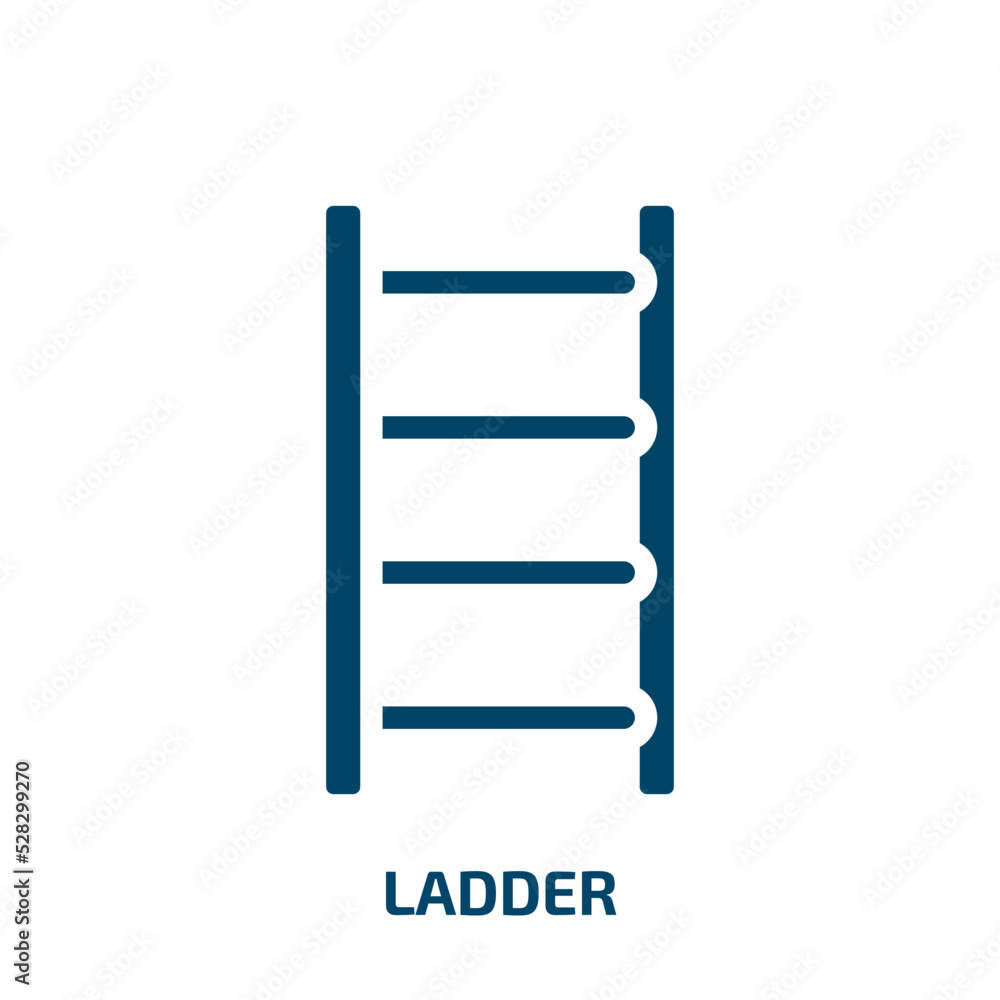 ladder thin vector icon. ladder thin, work, business filled icons from flat do it yourself concept. Isolated black glyph icon, vector illustration symbol element for web design and mobile apps ladder thin vector icon. ladder thin, work, business filled icons from flat do it yourself concept. Isolated black glyph icon, vector illustration symbol element for web design and mobile apps